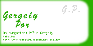gergely por business card